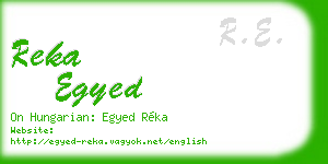 reka egyed business card