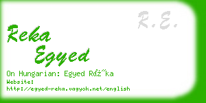 reka egyed business card